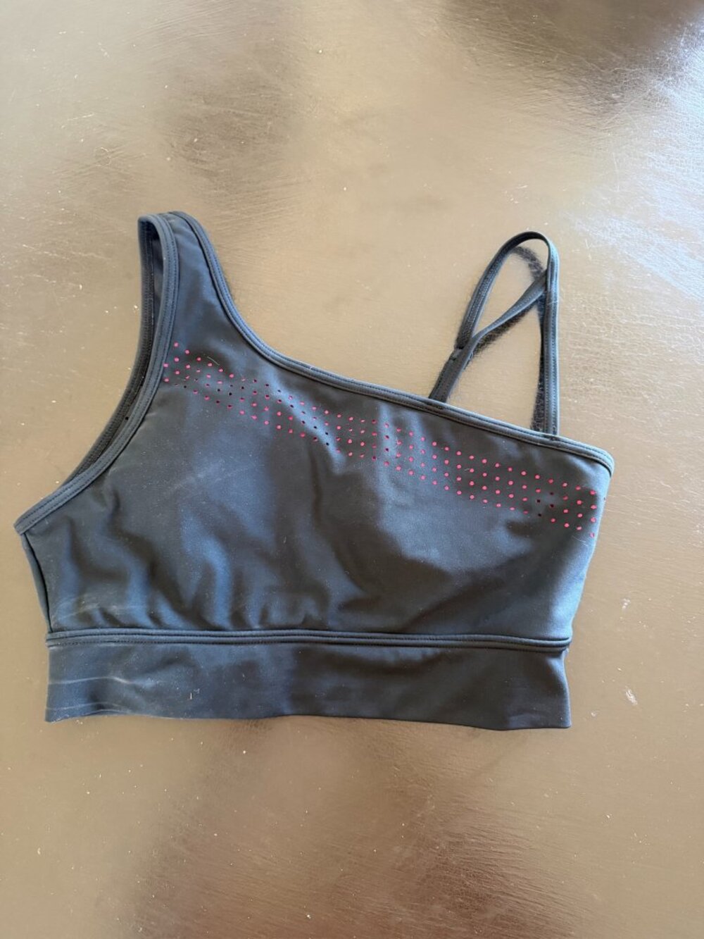 Buff Bunny Pink Black Crisscross Strappy Sports Bra Medium